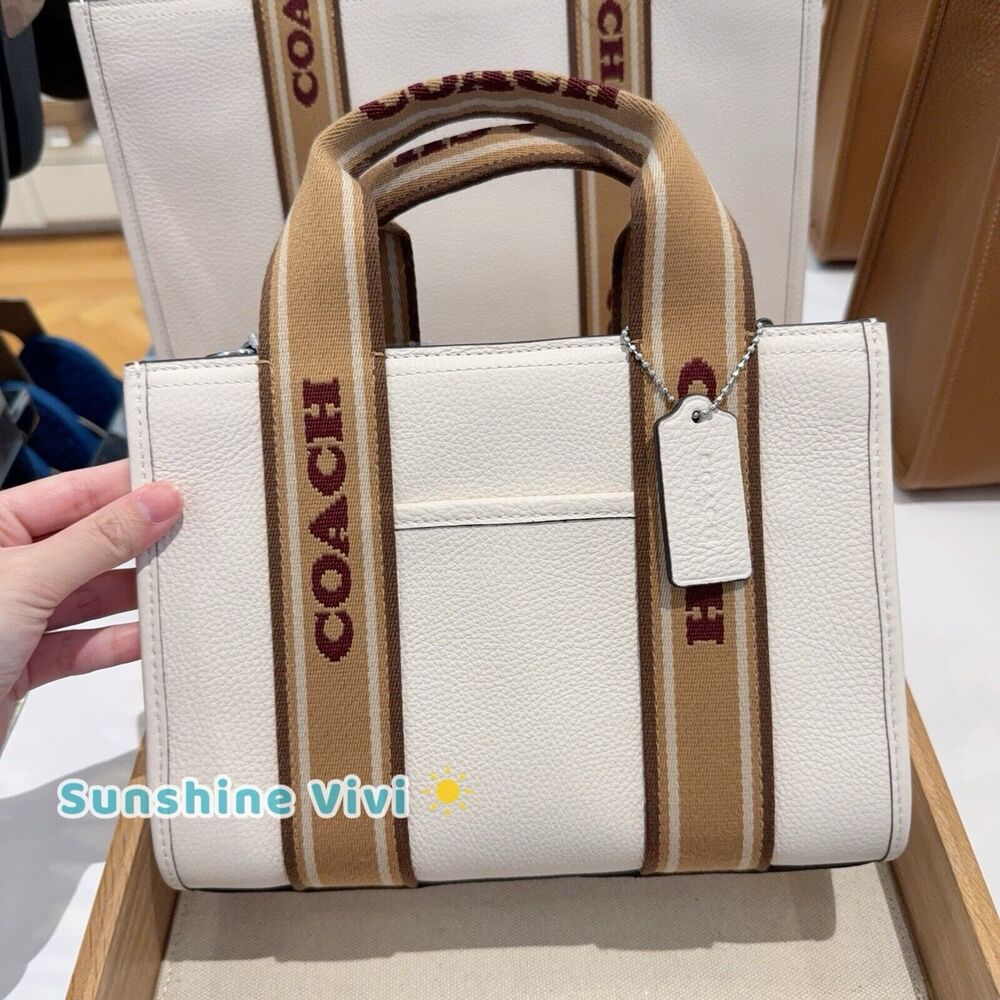 Coach Outlet Smith Tote Bag 24 CAR77 Silver /Chalk Multi